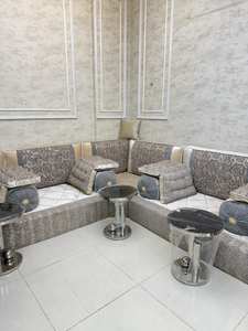 Diseño interior árabe Majlis, diseño clásico moderno, elegante conjunto de sala de estar, asientos de esquina de lujo, diseño que ahorra espacio - Product Image 6