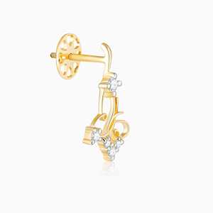 Winsome oro mariposa pendientes de diamantes - Product Image 4