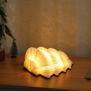 Nuove idee di prodotto 2024 albero di natale elegante libro pieghevole lampada a LED luce notturna ricaricabile per oggetti <span class=keywords><strong>da</strong></span> regalo decorativi in legno - Product Image 3