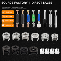 Conector de Ensamblaje Rápido Personalizado OEM, Perno con Rosca M6, Aleación de Zinc, Fijación 3 en 1 para Accesorios de Muebles Desmontables
