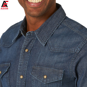 Best Quality Long Sleeve Cotton Denim Jeans Shirts Casual Men Shirt for Men Top Selling Products With Customized Logo - Product Image 4