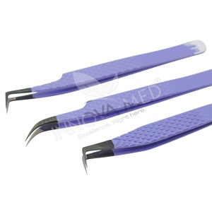 Pince à épiler en acier inoxydable de haute qualité Traitement précis des cils respectueux de l'environnement Extension des cils des sourcils Marque privée - Product Image 4