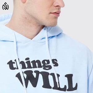 Marque de distributeur personnalisée longueur normale sweat à capuche léger à impression bouffante pour hommes entièrement personnalisé logo hommes sweats à capuche à impression bouffante - Product Image 4