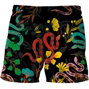 Short de bain écologique et respirant High Street pour homme, taille élastique, design personnalisé, multicolore polyester/coton uni - Product Image 2