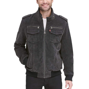 High Quality Men's Leather Canvas <b>Jacket</b> Spring Waterproof Windproof Breathable <b>Lightweight</b> Fashion Stylish & Comfortable - Product Image 1