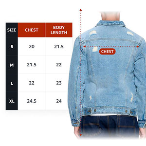 Button Up Long Sleeve Men Front Pockets Street Wear <b>Black</b> Denim <b>Jacket</b> Denim Cowboy <b>Jeans</b> <b>Jacket</b> For Boys - Product Image 3