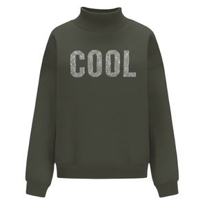 Trendy Women Oversized Long Front Mockneck Sweatshirt Winter Casual Relaxed Pullover Streetwear <b>Top</b> for Daily Styling - Product Image 1