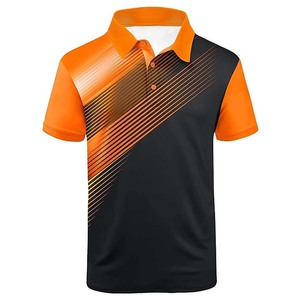 Camiseta deportiva personalizada con cuello en V para hombre, jersey liso de poliéster con logotipo bordado, patrón sólido para polos - Product Image 6