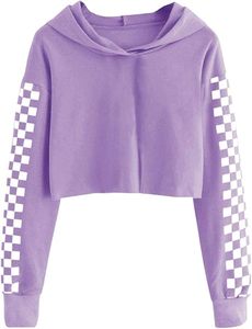 Sudadera Corta con Capucha para Mujer, Última Moda, Personalizada, 100% Algodón, Estilo Urbano, Lavada, Lisa, Corta, para Invierno, Verano y Otoño - Product Image 3