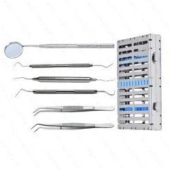 Kit de 6 instruments chirurgicaux pour le nerf ombilical, outils d'examen dentaire, manuels, en acier inoxydable de haute qualité, certifiés CE, garantie 3 ans - Product Image 4