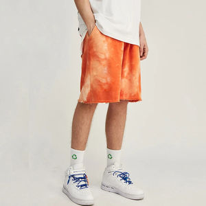 Pantalones Cortos Deportivos Holgados de Felpa Francesa 100% Algodón de 450 GSM Personalizados 2026, Pantalones Cortos Deportivos de Felpa Francesa con Tie-Dye para Hombre - Product Image 2