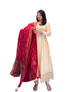 Robe Kurti en soie élégante et simple, longueur au sol, meilleur prix de gros, vêtements indiens et pakistanais pour mariage et soirée - Product Image 1