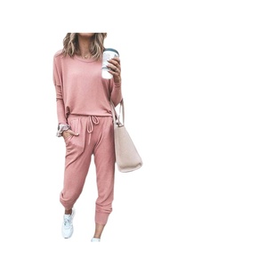 ชุดวอร์ม2ชิ้นสำหรับผู้หญิงชุดวิ่งวาไรตี้แบบไม่เจือปนใส่สบายฤดูใบไม้ผลิ2023 - Product Image 2