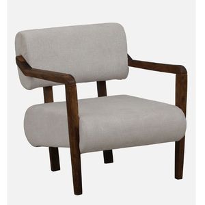 Finnmark Sheesham Wood 1 Places Canapé Contemporain Beige Chaise de Loisirs pour Salon Portable et Meubles de Maison - Product Image 3