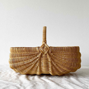 ตะกร้าปิกนิกทำจากหวายธรรมชาติงานหัตถกรรมน้ำหนักเบาอเนกประสงค์ - Product Image 2