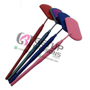 Miroir de poche pour extensions de cils, haute qualité, nouveau, différentes couleurs, revêtement en poudre, style miroir, acier inoxydable, finition argentée, logo personnalisé - Product Image 5