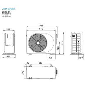 Sistema HVAC Doméstico Midea MHC-V9WD2N8-C A+++ de 9kW, Mini Enfriador Monobloque, Bomba de Calor Inverter - Product Image 6