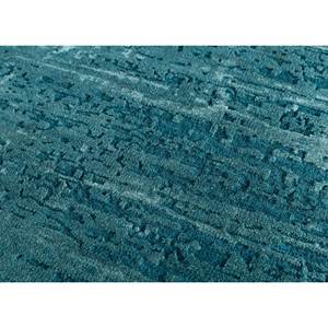 Tapis Uvenuti bleu noué à la main en laine et soie de bambou, 10 mm, couleur unie, patchwork rectangulaire pour la maison, le couloir, le sol - Modèle (1527 (Cs-02)) - Product Image 3