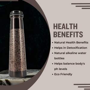 Juego de Botella y Vasos de Cobre Puro de Primera Calidad, a Prueba de Fugas, Botella de Cobre Puro a Prueba de Fugas con Juego de 2 Vasos, Botella de Agua de Cobre de Primera Calidad - Product Image 2