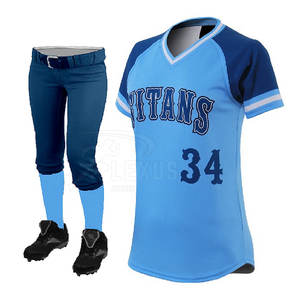 Nouvel arrivage Uniforme de softball imprimé avec nom personnalisé Meilleur prix 100% Polyester Vêtements de sport Grandes tailles Ensembles Style Respirant Caractéristique - Product Image 2