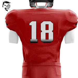 Top Trending Ropa deportiva de fútbol americano Tela de poliéster transpirable con estampado de sublimación Conjuntos de uniformes de manga corta - Product Image 3