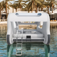 Bateau électrique gonflable avec plate-forme de PVC, moteur sans brosse silencieux et accélérateur réglable