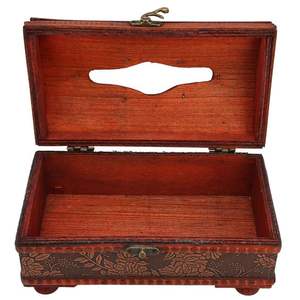 กล่องกระดาษทิชชู่ที่ใส่ผ้าเช็ดปากทำจากไม้ธรรมชาติสำหรับโต๊ะร้านอาหารโรงแรมชุดกล่องผ้าเช็ดปาก2ชิ้น - Product Image 2