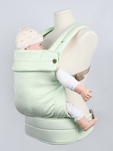 Sang trọng ánh sáng màu xanh lá cây bé tàu sân bay có thể điều chỉnh dây đai an toàn ốc vít thoải mái bông vải trẻ sơ sinh mang có thể gập lại mềm - Product Image 2