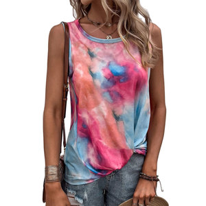 Débardeur de sport décontracté pour femme en polyester 100% sublimé, idéal pour l'entraînement estival - Product Image 1