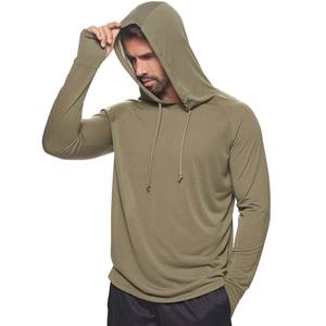 Sweat à capuche pour homme, sweat-shirt décontracté à manches longues uni avec poche et cordon de serrage - Product Image 1