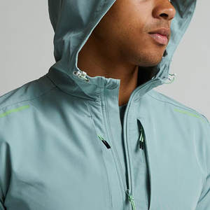 Offre Spéciale extensible Polyester tissu hommes veste fermeture éclair poche arrière évent pour respirabilité coupe-vent vestes de sport - Product Image 6