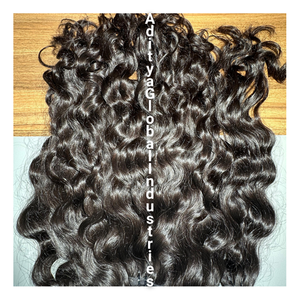 Mèches indiennes naturelles 100% cheveux humains, extension de cheveux naturels naturels, cheveux naturels bruts, cheveux non traités, vendeur - Product Image 1
