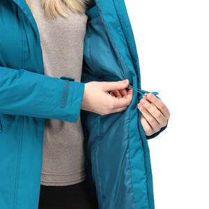 Veste parka longue d'hiver pour femme Fermeture éclair Design à capuche Respirant Imperméable Nylon Vêtement d'extérieur pour une utilisation confortable en extérieur - Product Image 4