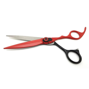Wholesale Professional Beauty Curved Cutting and Thinning <b>Scissors</b> Set for Cuticle Use-Solid Color Stainless Steel - Product Image 5