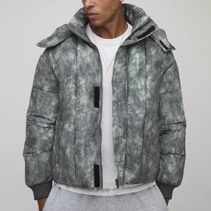 Vestes d'hiver en duvet de coton surdimensionnées brillantes imperméables pour hommes en gros, taille personnalisée, grande taille, pour les saisons d'hiver - Product Image 1