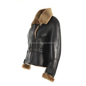 Chaqueta de Piel de Oveja Negra para Mujer, Modelo 2026, Venta Caliente OEM, Alta Calidad, MOQ Bajo, Tallas Grandes, Chaquetas de Moda de Invierno - Product Image 3