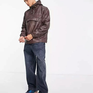 Sweat à capuche en cuir d'hiver pour homme moderne avec un design minimaliste, ajustement confortable, surface lisse et intérieur douillet, respectueux de l'environnement - Product Image 3