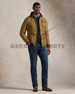 Nouvelle Veste Matelassée Respirante Personnalisée pour Homme, Collection Printemps 2026, Qualité Supérieure, Broderie 3D Motif Géométrique sur le Devant, Vente en Gros - Product Image 4