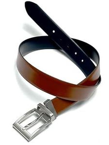 Cinturón de cuero genuino de grano completo para hombre hecho en Italia 100%, 35 mm de ancho, doble cara, hebilla especial giratoria sin níquel - Product Image 5