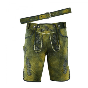 Pantalones cortos de cuero bávaro de estilo informal superventas, gran oferta, hechos de algodón, ligeros, transpirables, patrón sólido, ajuste holgado, Verano - Product Image 5