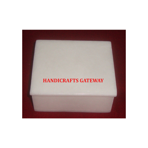 Ramadan Jewelry Unique <b>Box</b> Indian <b>White</b> Marble Plain <b>Box</b> Alabaster <b>Gift</b> Purpose Handmade Classic Top Quality - Product Image 1