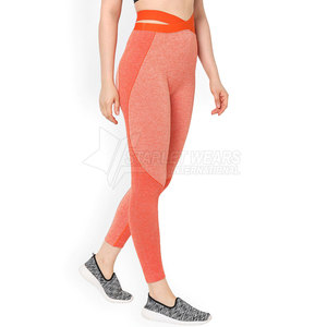 Leggings de yoga pour femmes, style élégant, haute qualité, écologiques, taille élastique, couleur unie, longueur mi-longue, en Spandex/Polyester, personnalisables, simples - Product Image 4