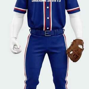 Uniformes de Béisbol de Diseño Profesional con Etiqueta Personalizada de Moda, Transpirables, de Secado Rápido, 100% Poliéster, con Nombre de Equipo Personalizado - Product Image 3