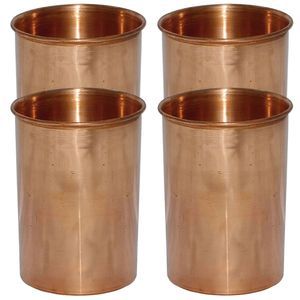 Verre en cuivre pur fait à la main pour l'eau potable avec un design martelé antique pour des bienfaits pour la santé ayurvédique à utiliser quotidiennement - Product Image 3