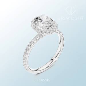 แหวนทรงรีประณีต ผลิตตามสั่ง ได้รับการรับรองจาก IGI ออกแบบด้วยมือ เหมาะสำหรับผู้ซื้อขายส่งที่มองหาคุณภาพสูง - Product Image 6