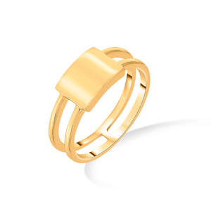 แหวนค็อกเทลชุบทองปรับขนาดได้ ดีไซน์ตัวเลข แหวนแฟชั่นทันสมัย - Product Image 4