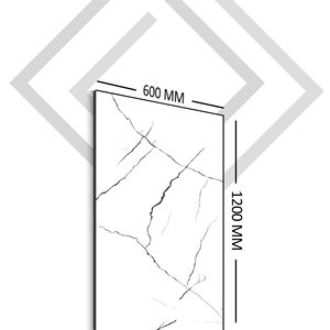 กระเบื้องปูพื้น60x120พอร์ซเลนสีขาวทึบสีดำขัดผนังห้องน้ำ Foshan - Product Image 1