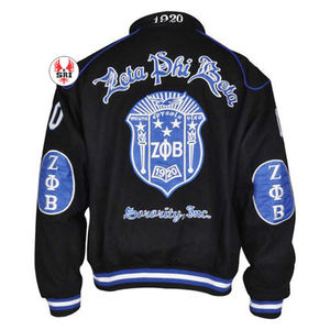 Zeta Phi Beta Soror Embroidery Women Cotton Racing Twill Race Jacket Sorority Zeta Embroidered <b>Ladies</b> Customized Racing Jacket - Product Image 5