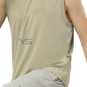 Solid Color Custom Logo Breathable Cotton Tank Top Wholesale Seamed Tank Top <b>for</b> <b>Men</b> Gym Workout <b>Singlet</b> - Product Image 6