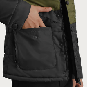 Chaqueta Bomber para Hombre, Ecológica, de Lona, Cortavientos, con Capucha y Cuello Alto, Cierre Frontal con Cremallera, Estilo Casual de Invierno, Servicio OEM - Product Image 6